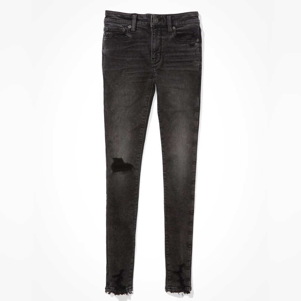 NWT Black Ripped Low Rise Jeans - American Eagle